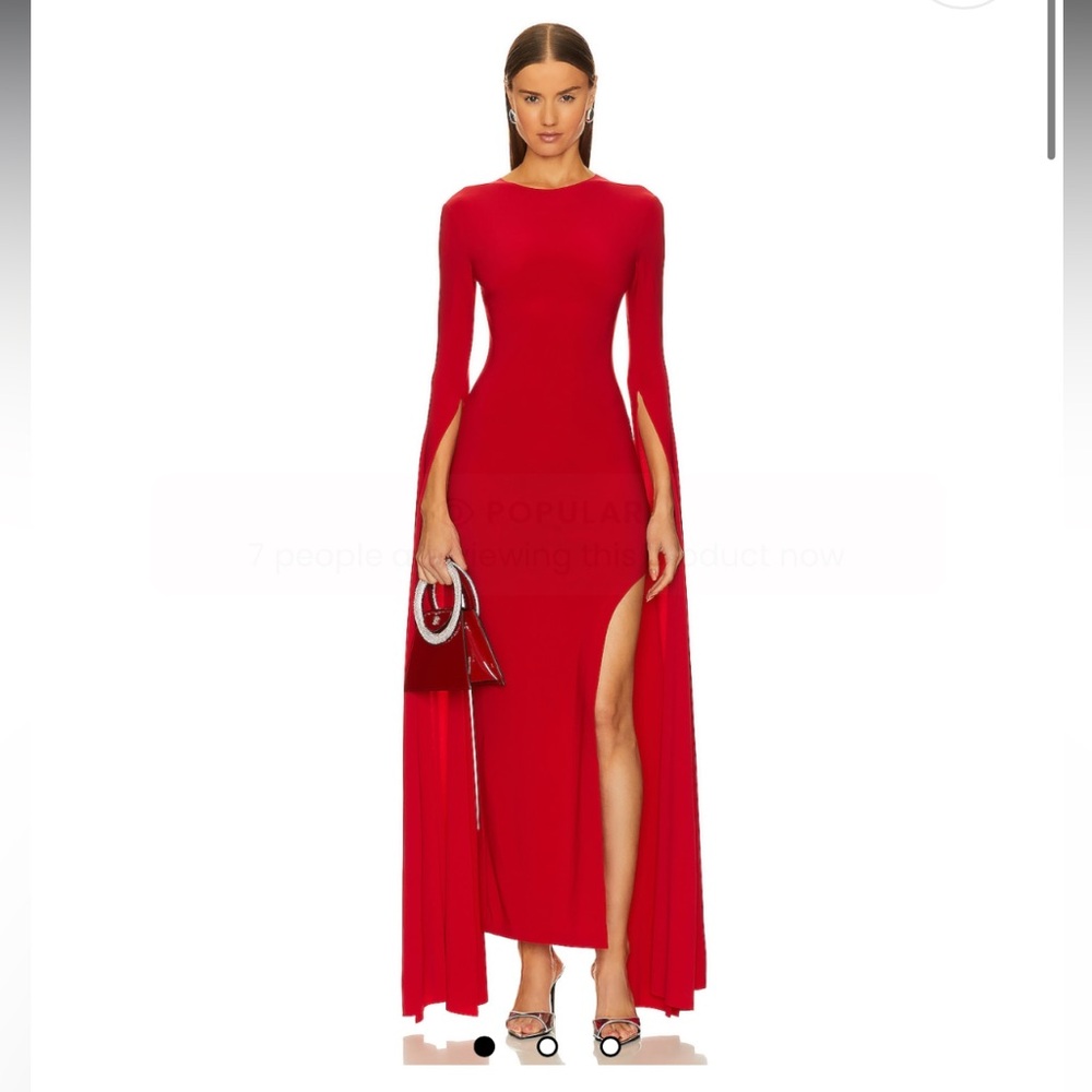 Elegant Red Evening Gown ~ Norma Kamali